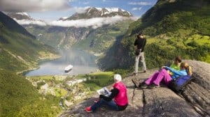 Vistas de Fiordos Noruegos